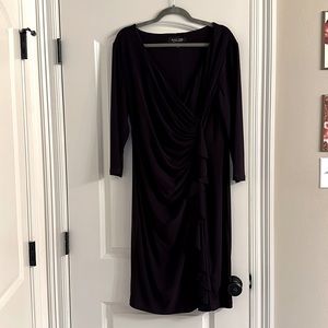 Black Label by Evan Piccone Faux Wrap Dress - Size 14